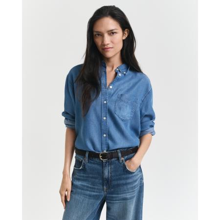 Gant GANT Blouse blauw denim