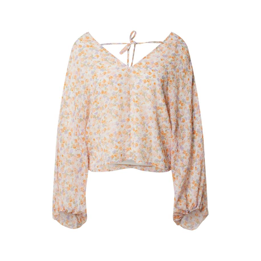 EDITED EDITED Blouse Fine crème / lichtblauw / lichtgeel / lichtoranje -