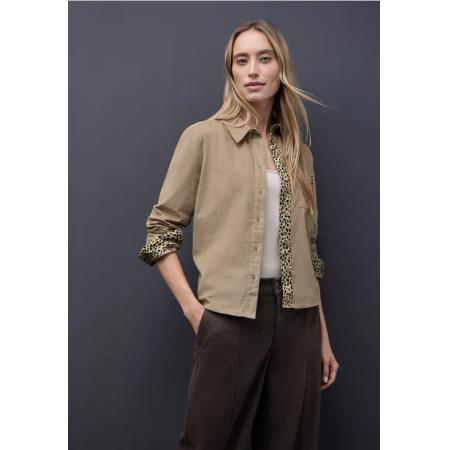 Street One Corduroy blouse met tape details