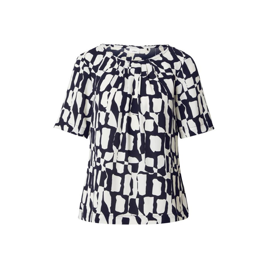 s.Oliver BLACK LABEL Blouse navy / wit Blauw