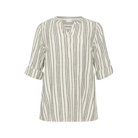 KAFFE CURVE Blouse Mille beige / donkergrijs