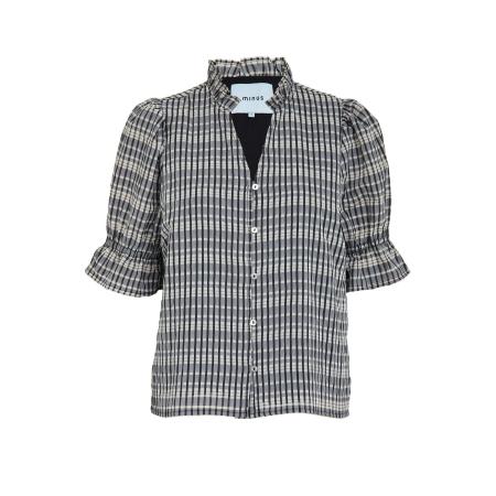 Minus minus Blouse Vendia 2 beige / grijs / zwart