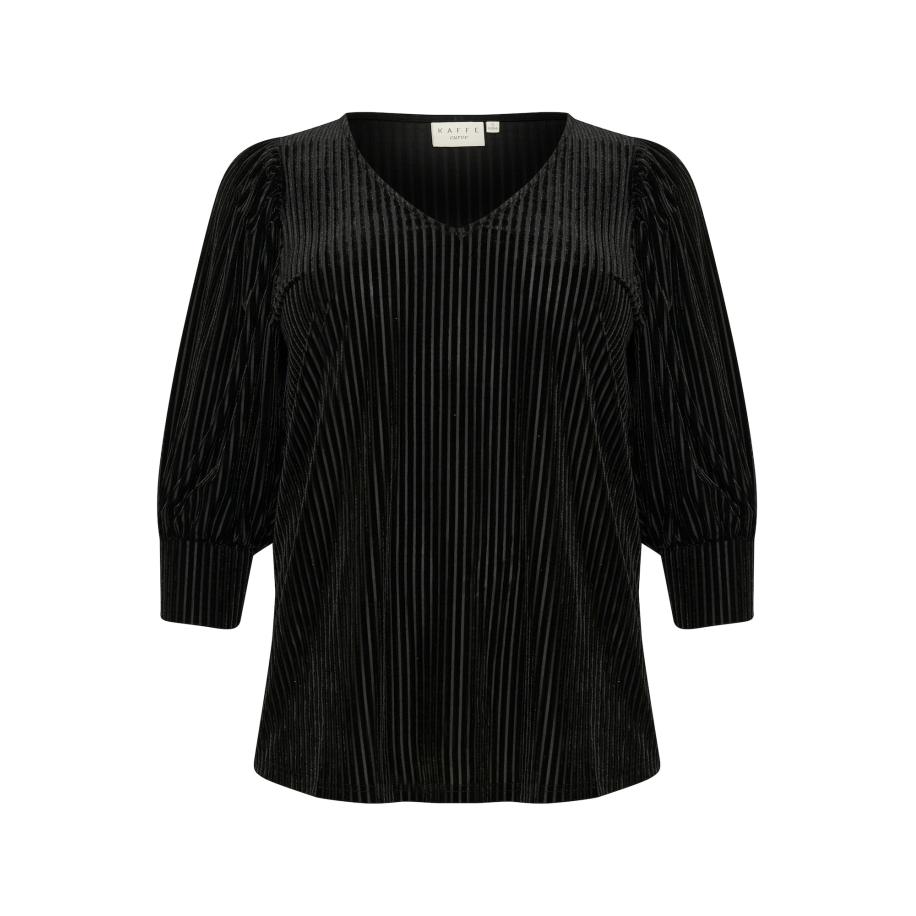 KAFFE CURVE Blouse KC Cacanna zwart Zwart