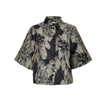 Peppercorn Peppercorn Blouse Ivy taupe / zwart