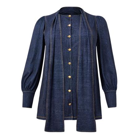 Yoek YOEK Tuniek blauw denim