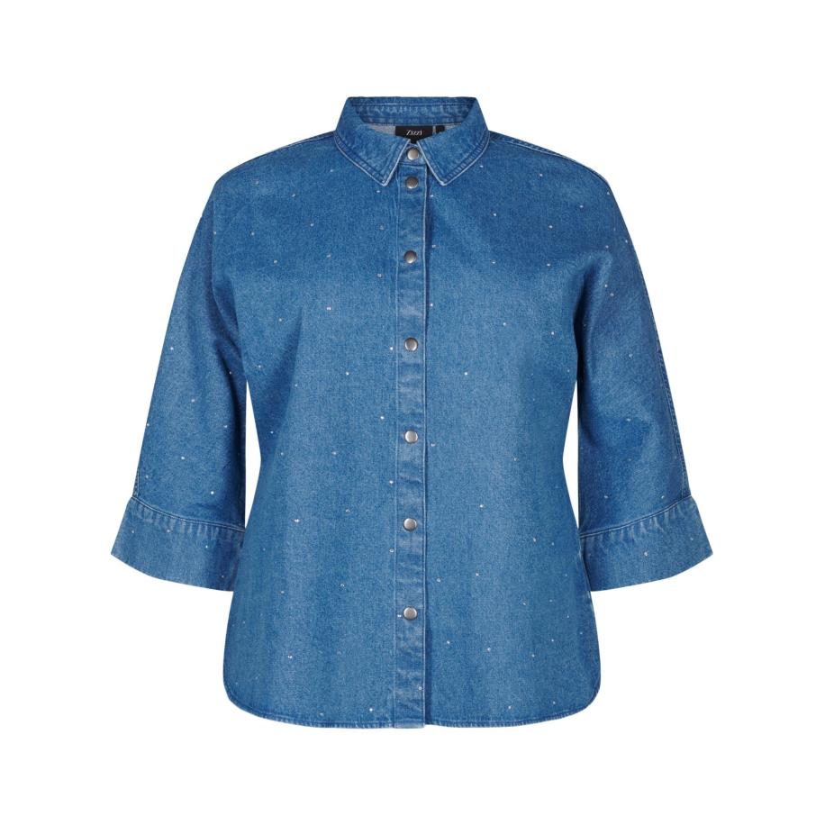 Zizzi Zizzi Blouse ELOVA black denim -