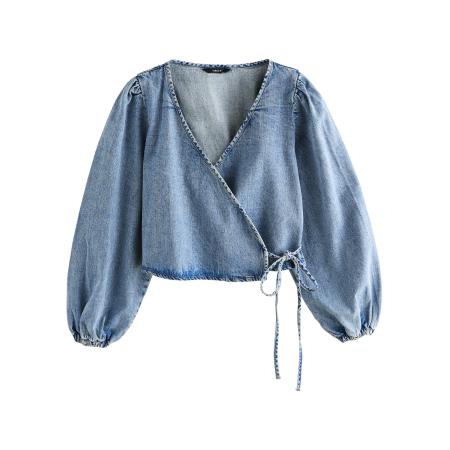 Next Next Blouse blauw denim