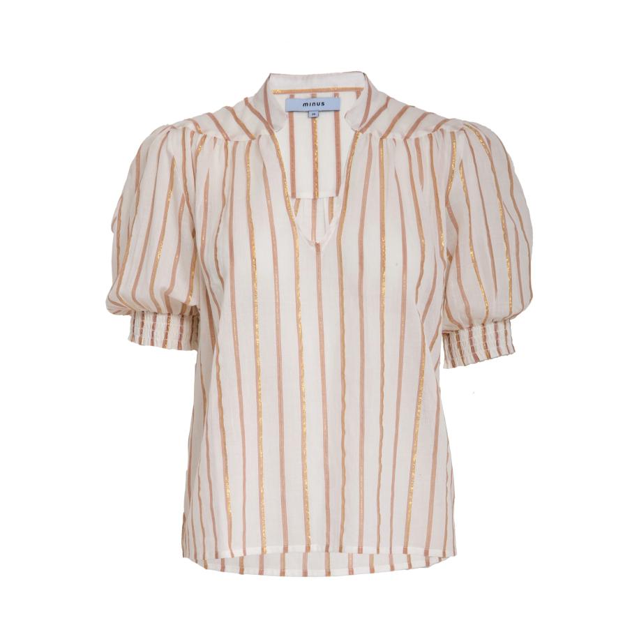 Minus minus Blouse Aleka goud / wit -