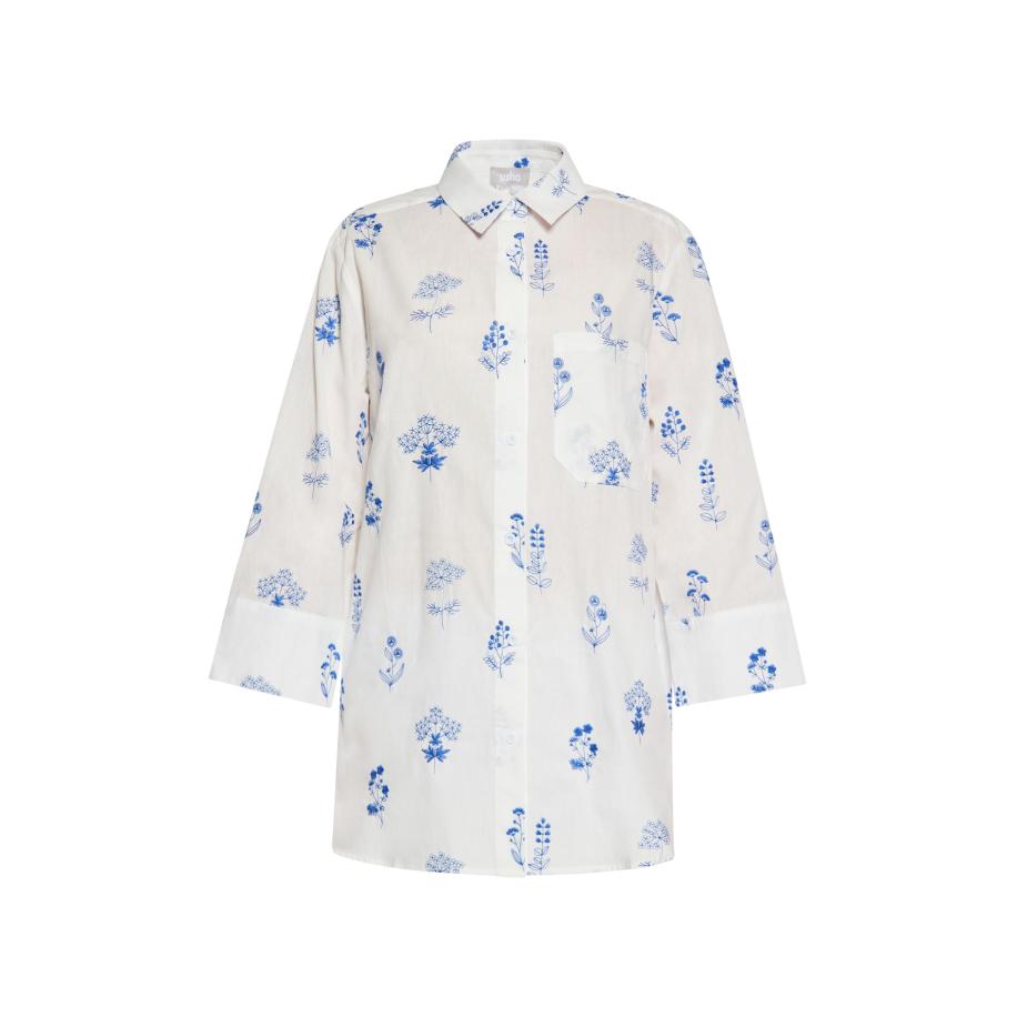 Usha Usha Blouse blauw / wit -