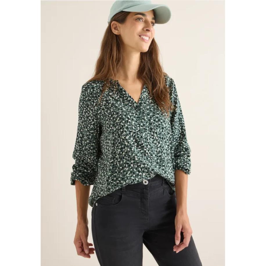 CECIL Gedessineerde blouse Groen