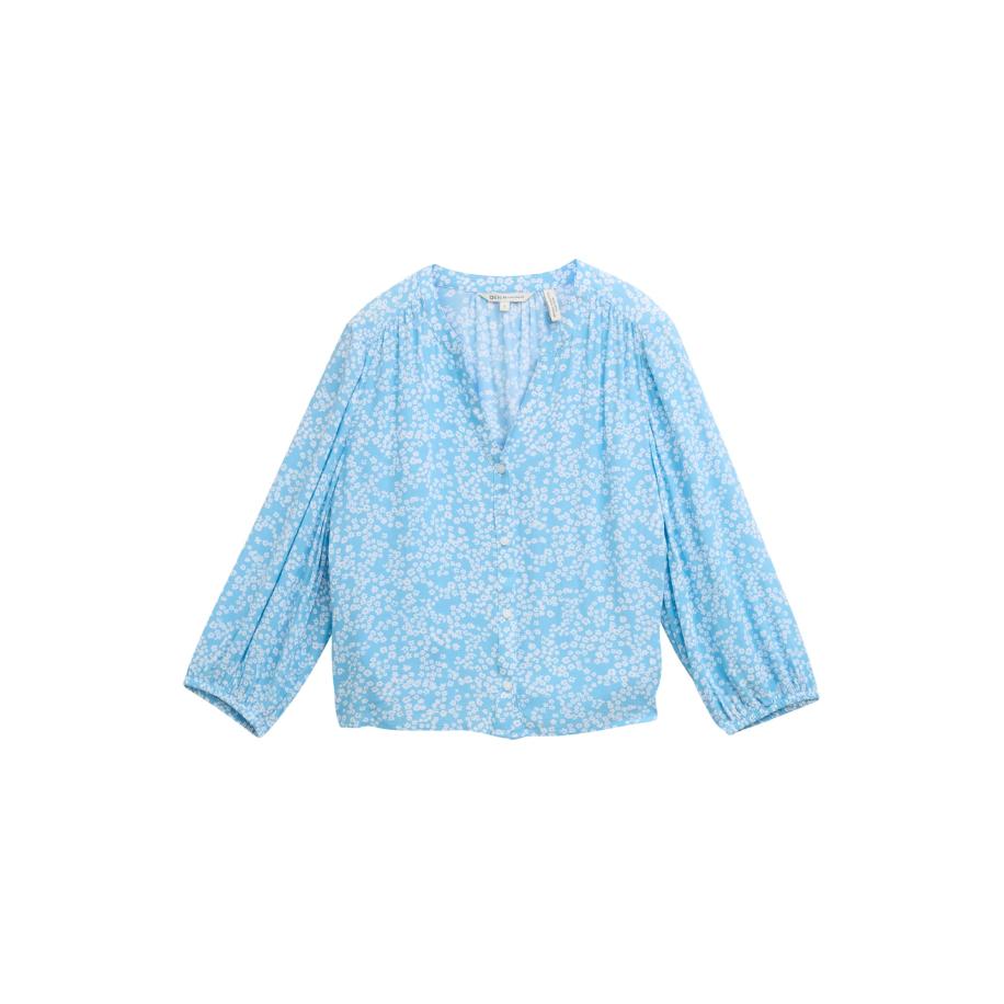 Tom Tailor TOM TAILOR DENIM Blouse azuur / wit -