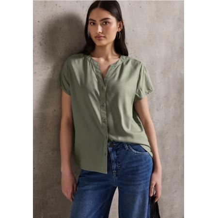 Street One Blouse met korte mouwen in effen kleur
