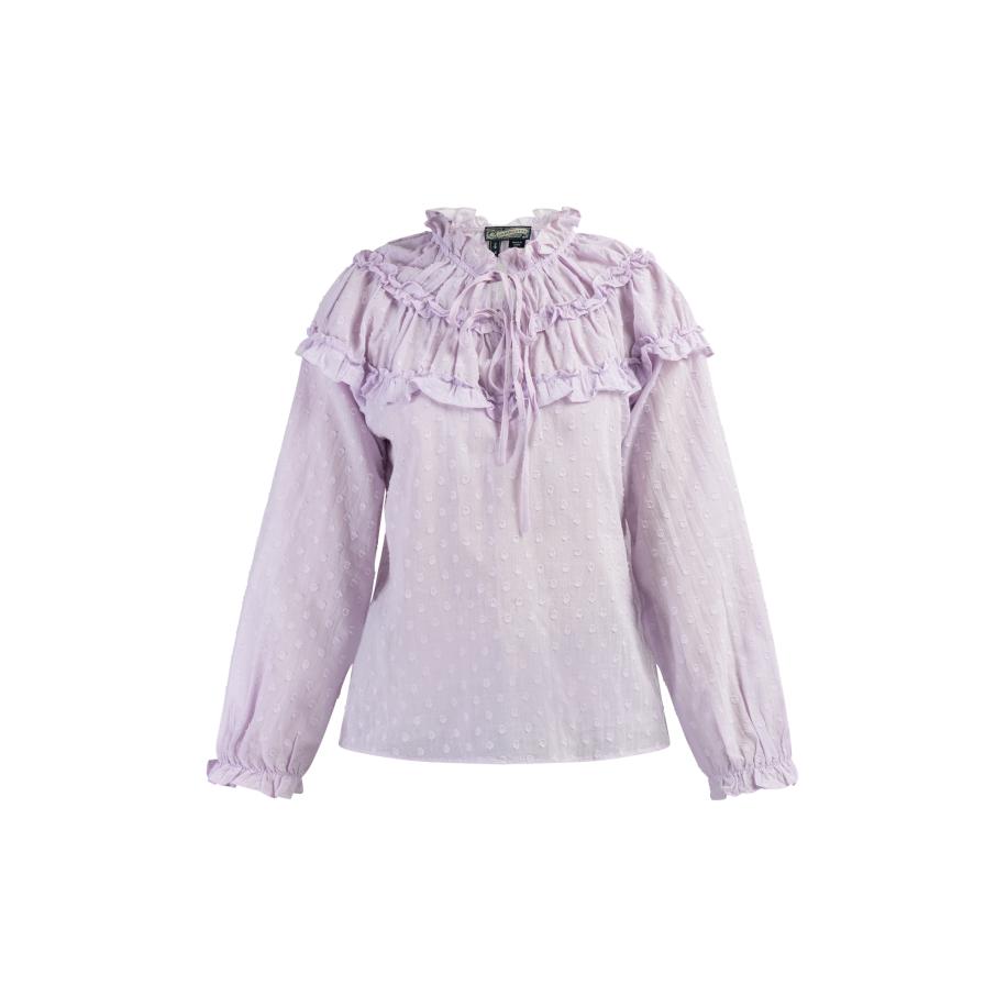 DreiMaster DreiMaster Vintage Blouse lichtlila Wit