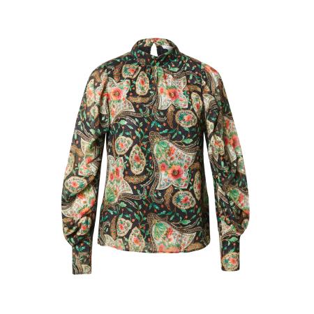 Warehouse Warehouse Blouse grasgroen / lichtrood / zwart / offwhite