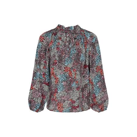 NALLY NALLY Blouse Fashion Look hemelsblauw / oudroze / donkerrood / zwart