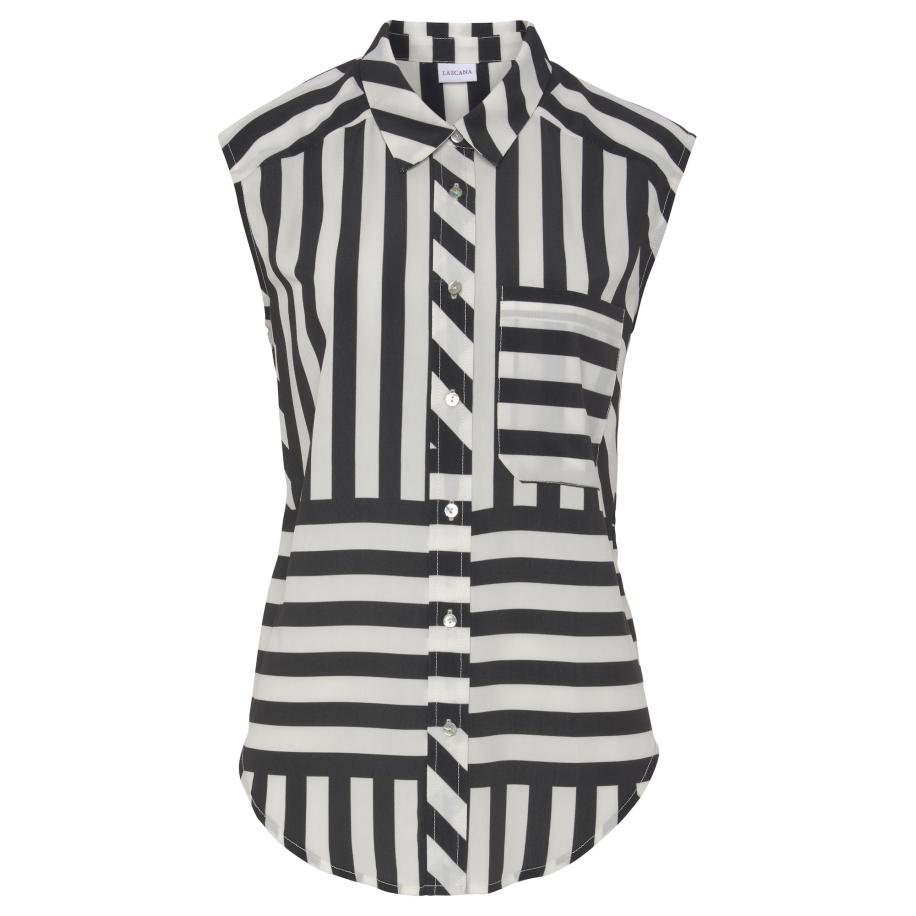 Lascana LASCANA Blouse zwart / wit -