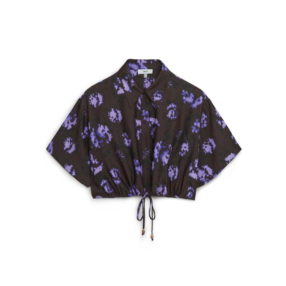 Twist Twist Blouse bruin / lila / zwart -
