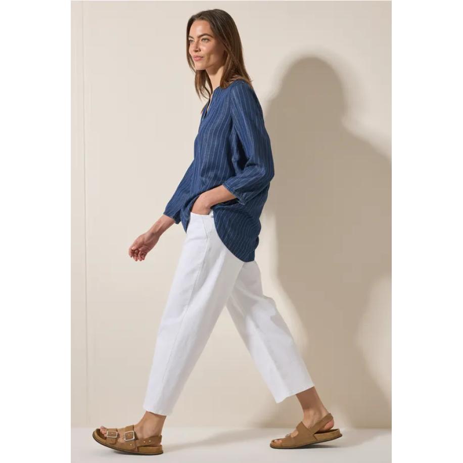 CECIL Lyocell denim blouse Blauw