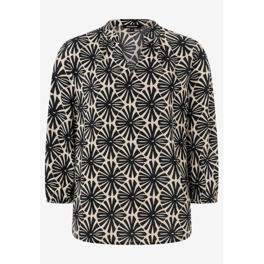 More & More MORE & MORE Blouse beige / zwart -