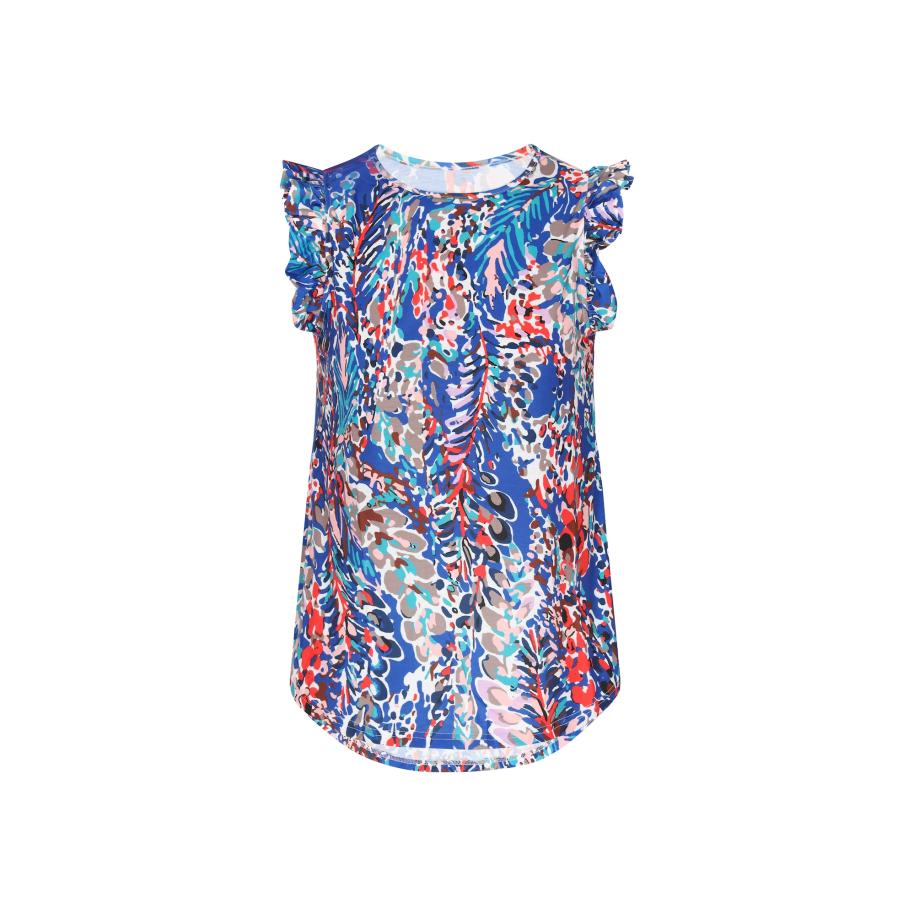 NALLY NALLY Top Fashion Look blauw / grijs / rood / zwart -