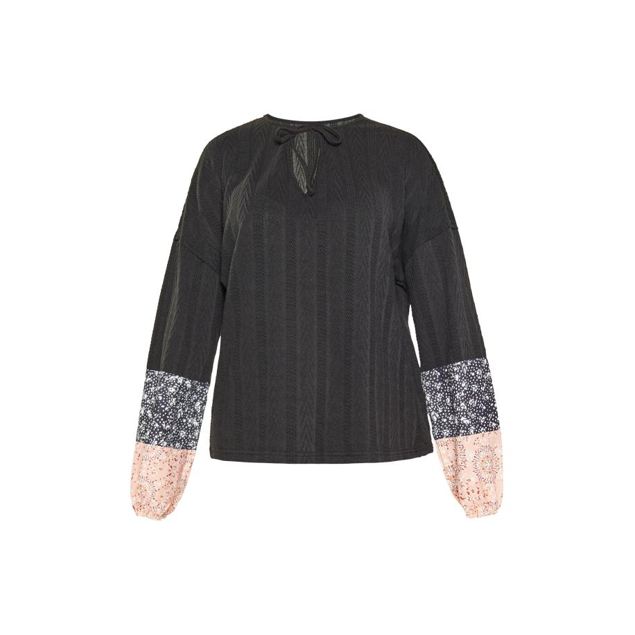 Gaya Gaya Blouse Festival perzik / karmijnrood / zwart / wit -