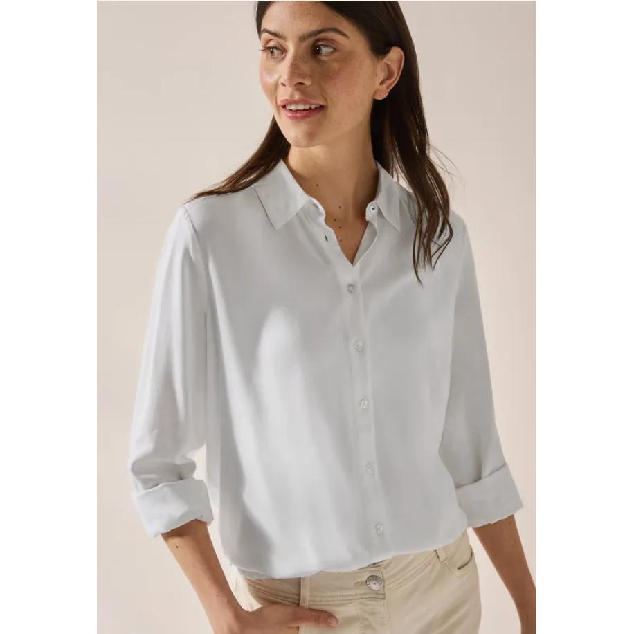 CECIL Overhemdblouse in effen kleur Wit