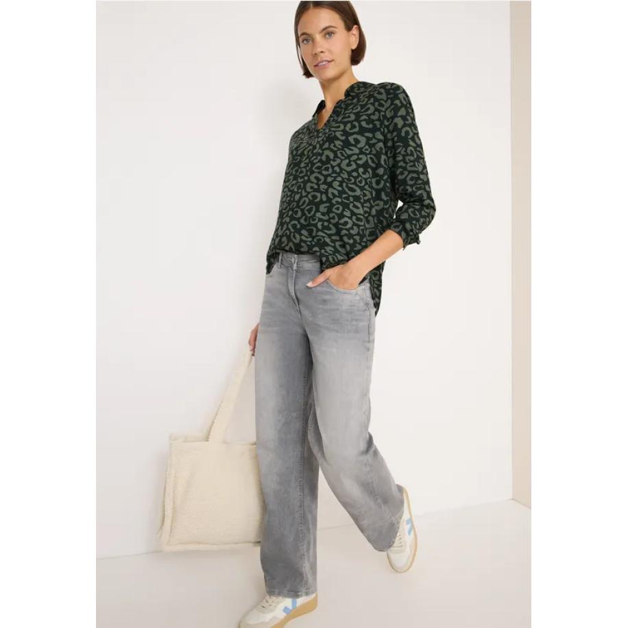 CECIL Gedessineerde blouse Groen