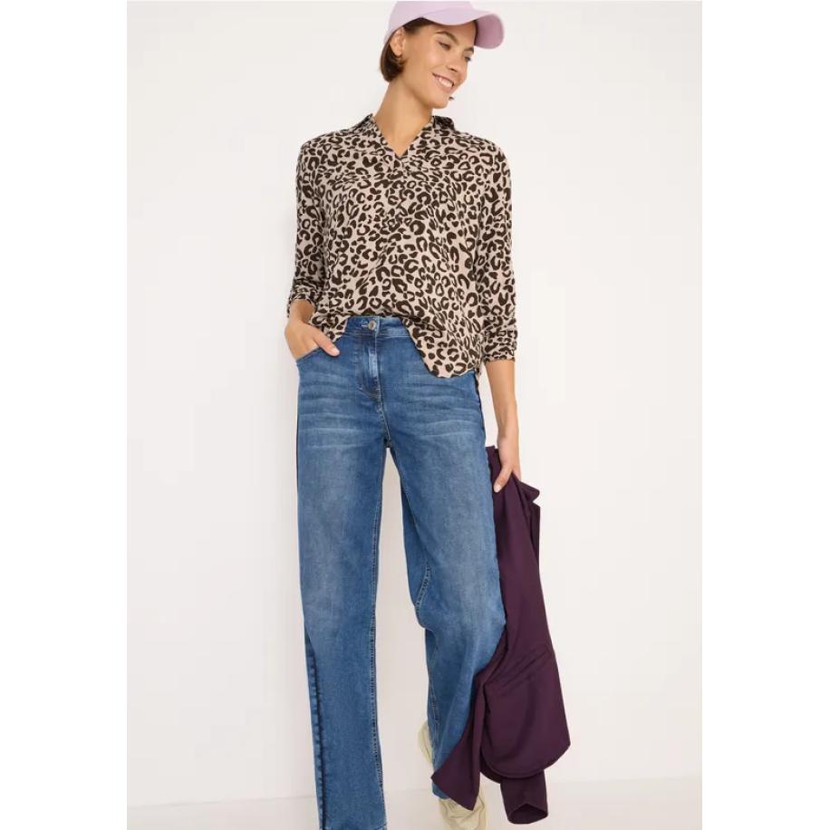 CECIL Gedessineerde blouse - Bruin