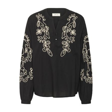 Cream Cream Blouse Via crème / zwart