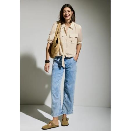 CECIL Blouse met knoop in de zoom