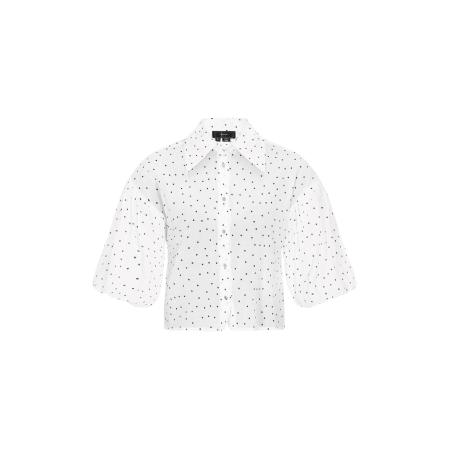 NAEMI NAEMI Blouse zwart / offwhite