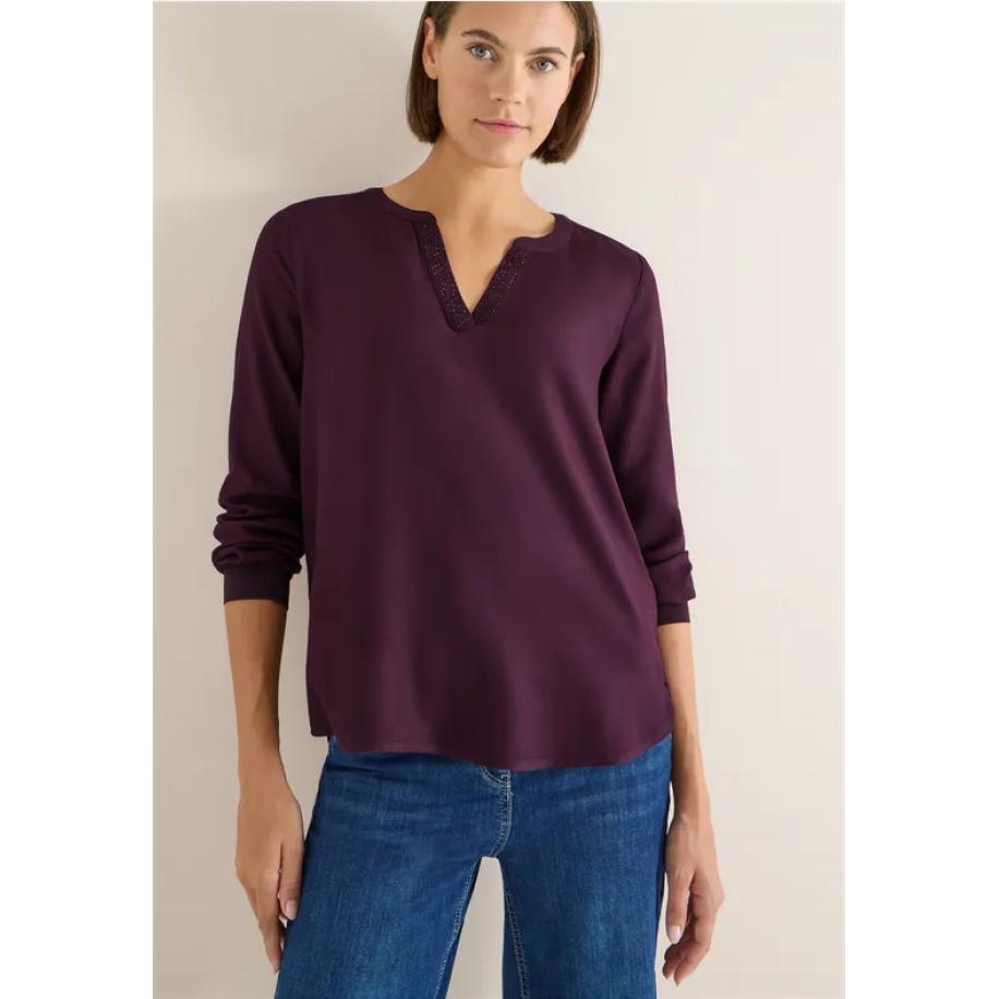 CECIL Blouse met glitterdetails Rood