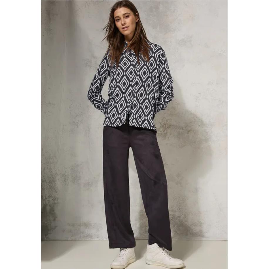 CECIL Bedrukte lange blouse Grijs