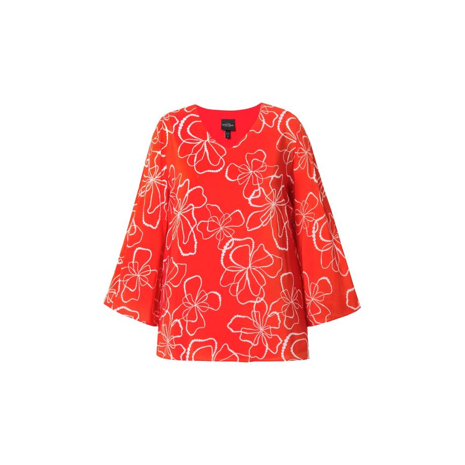 Ulla Popken Ulla Popken Blouse rood / wit -