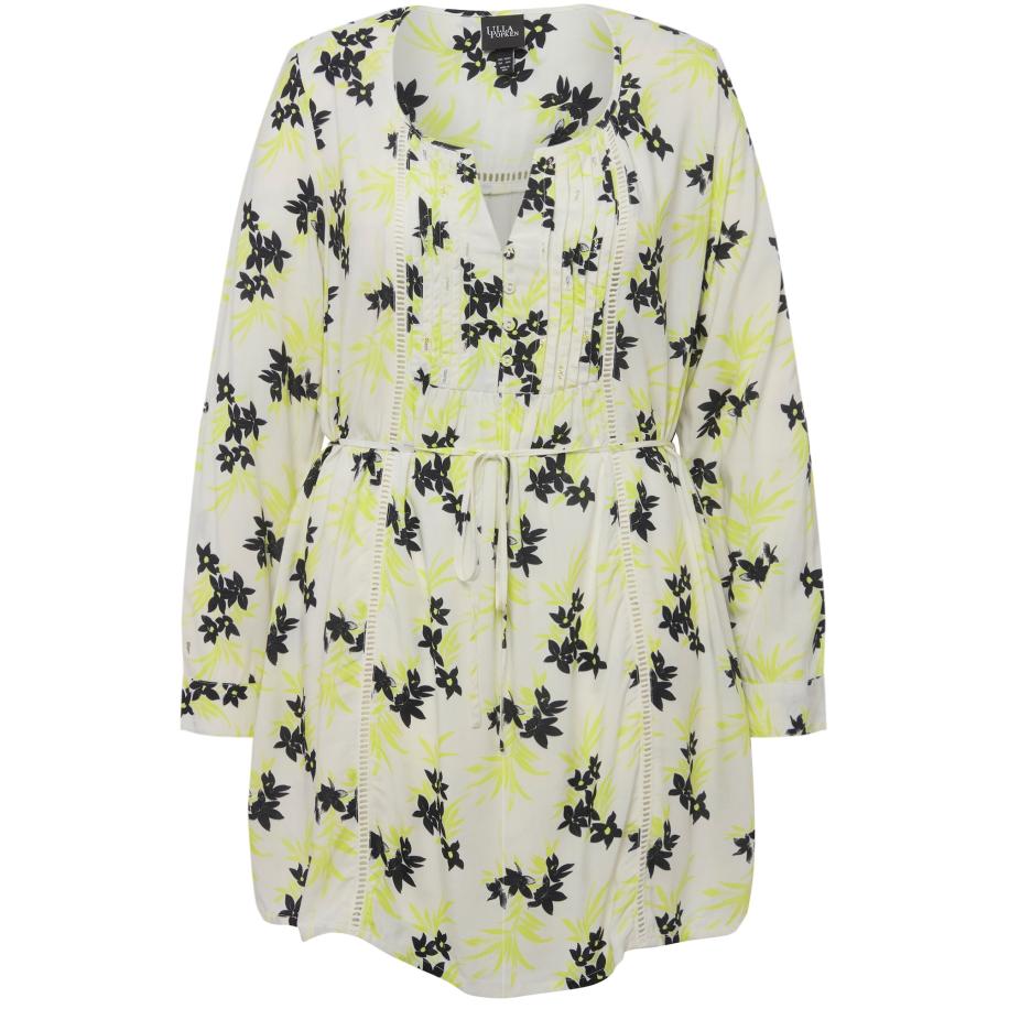 Ulla Popken Ulla Popken Tuniek geel / zwart / offwhite -