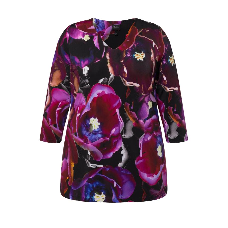 Ulla Popken Ulla Popken Blouse gemengde kleuren / zwart -