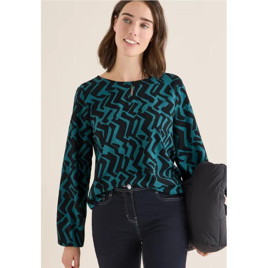 CECIL Blouse met grafisch patroon Groen