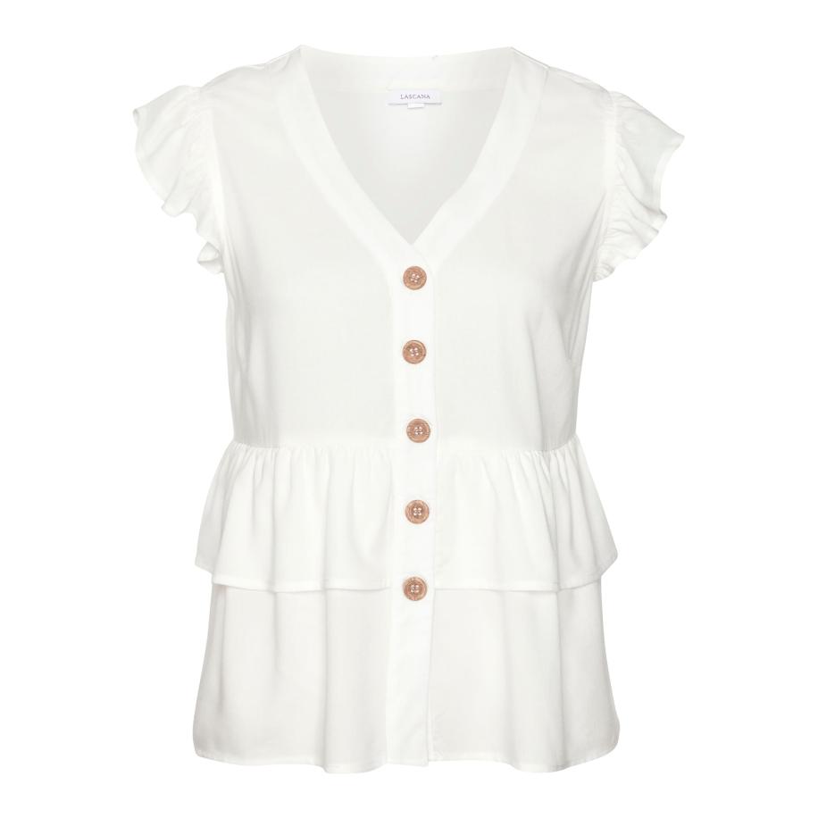 Lascana LASCANA Blouse parelwit -