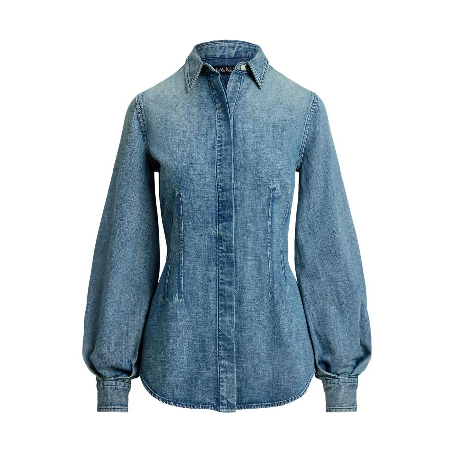 Lauren Ralph Lauren Lauren Ralph Lauren Blouse DEKINEE blauw denim -