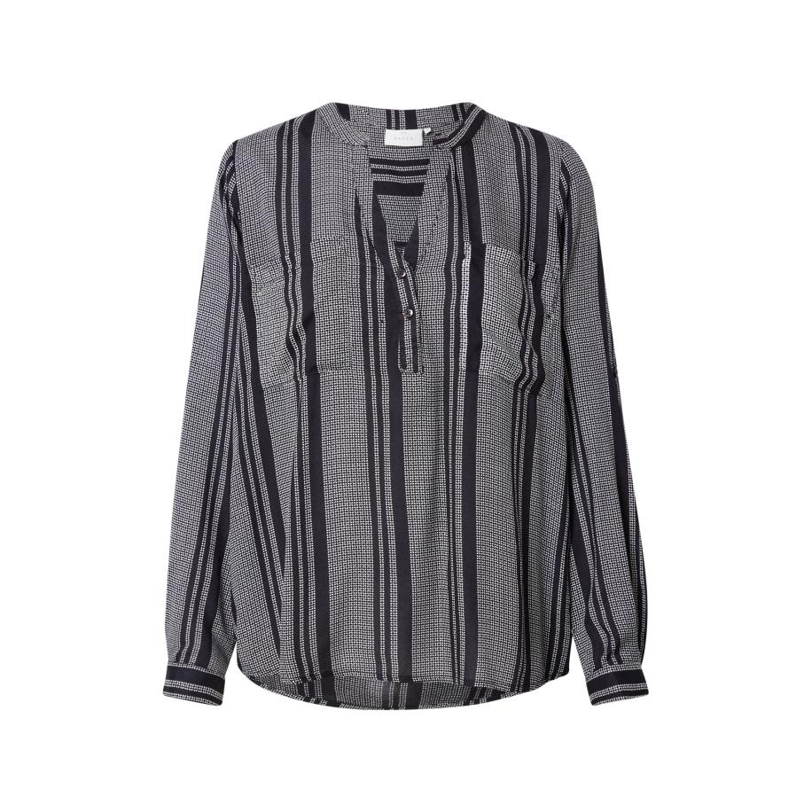 Kaffe Kaffe Blouse Noral navy / wit -