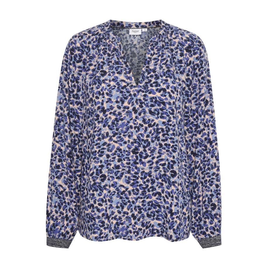 Saint Tropez SAINT TROPEZ Blouse Pelé nude / indigo / lichtblauw / zwart -