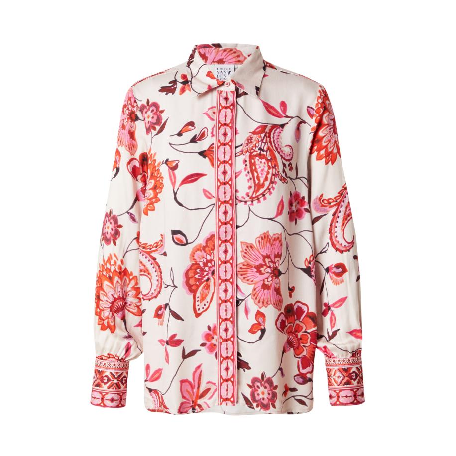 Emily van den Bergh Emily Van Den Bergh Blouse sand / oranje / rood / wijnrood -