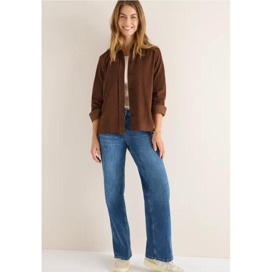 CECIL Corduroy overhemd blouse Bruin