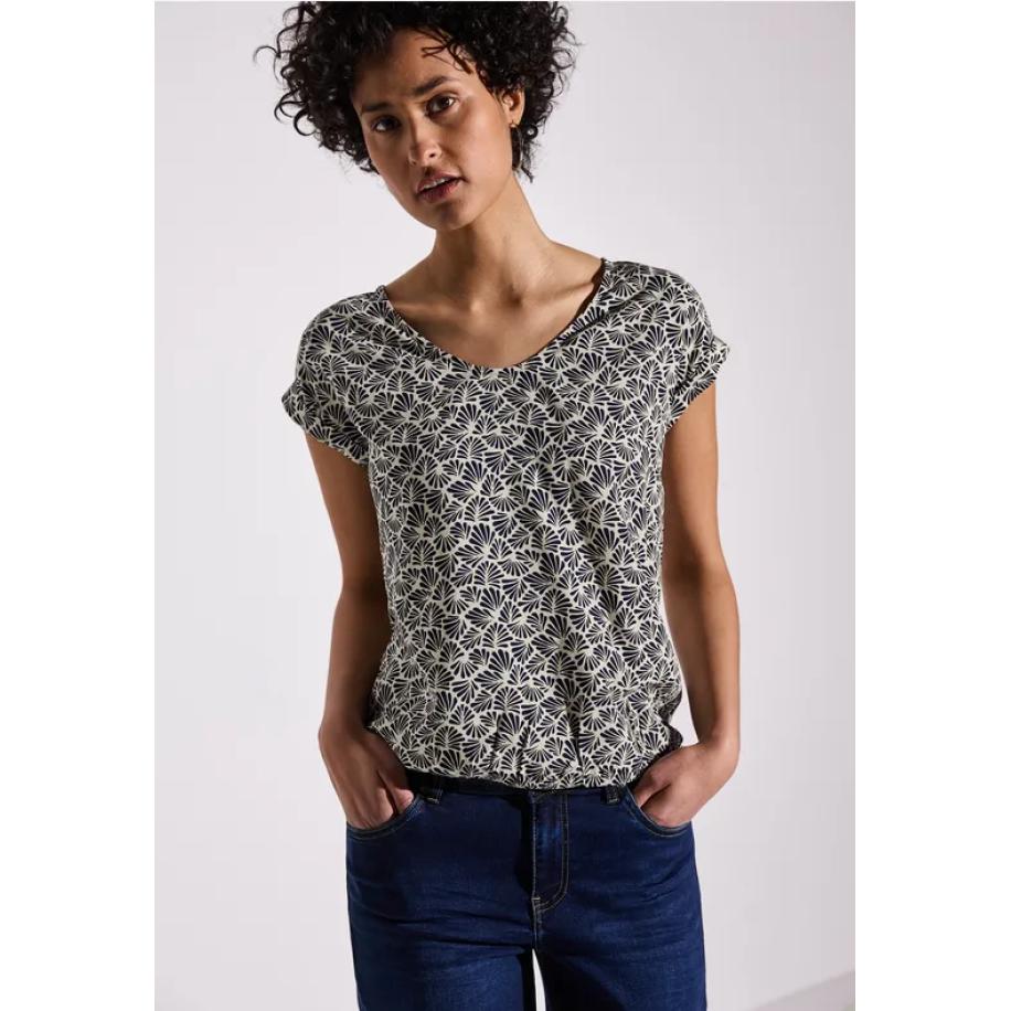 Street One Gedessineerde blouse Blauw