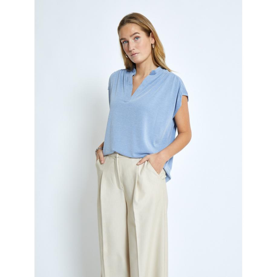 Minus minus Blouse Fiba lichtblauw -