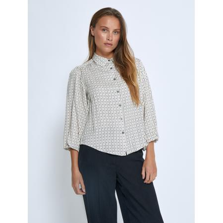 Peppercorn Blouse Gabriella crème / zwart / wit gemêleerd