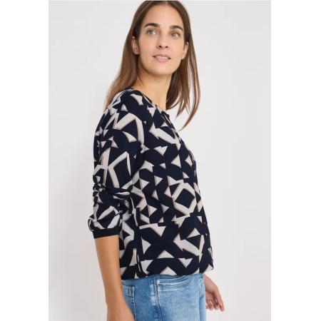 CECIL Bedrukte blouse met getapete manchetten