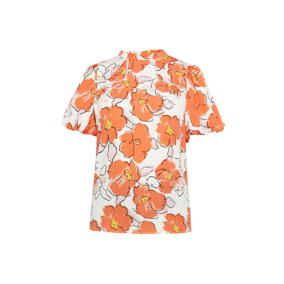 Gaya Gaya Blouse crème / geel / oranje / zwart -