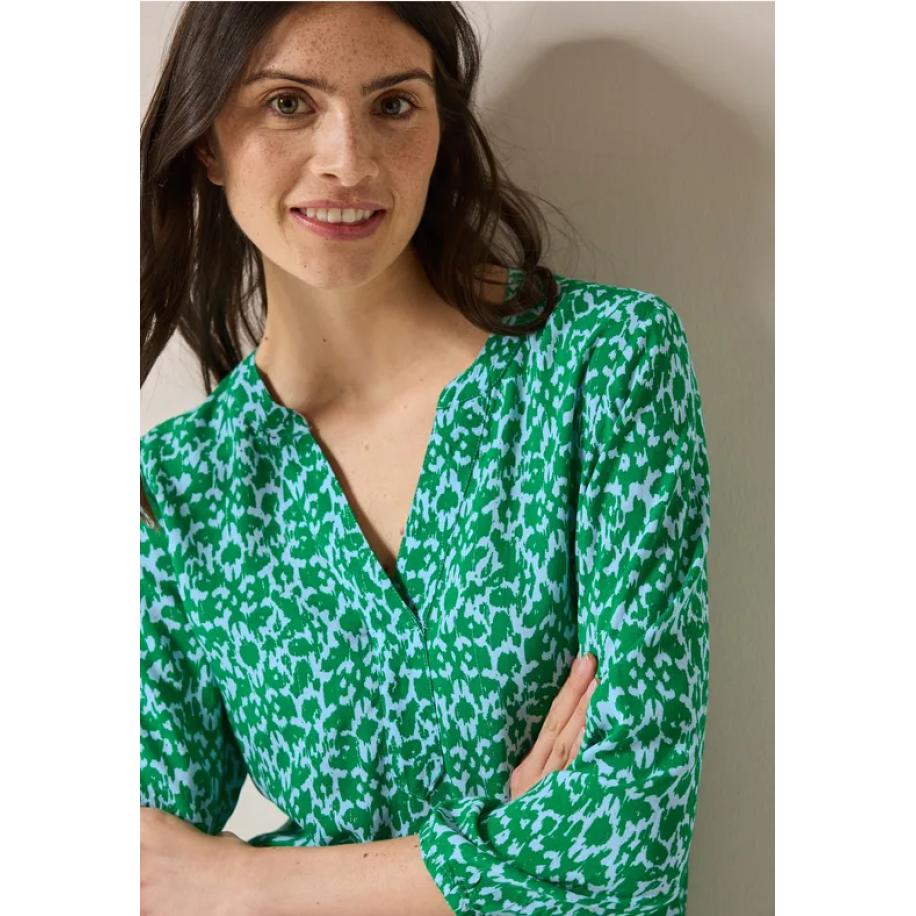 CECIL Blouse met print en glitter Blauw