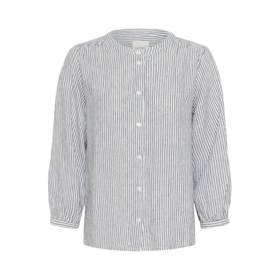 Part Two Part Two Blouse duifblauw / wit -